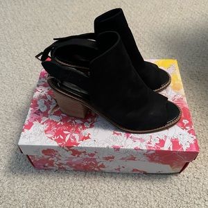 Chinese Laundry Caleb Suede Peep-Toe Bootie